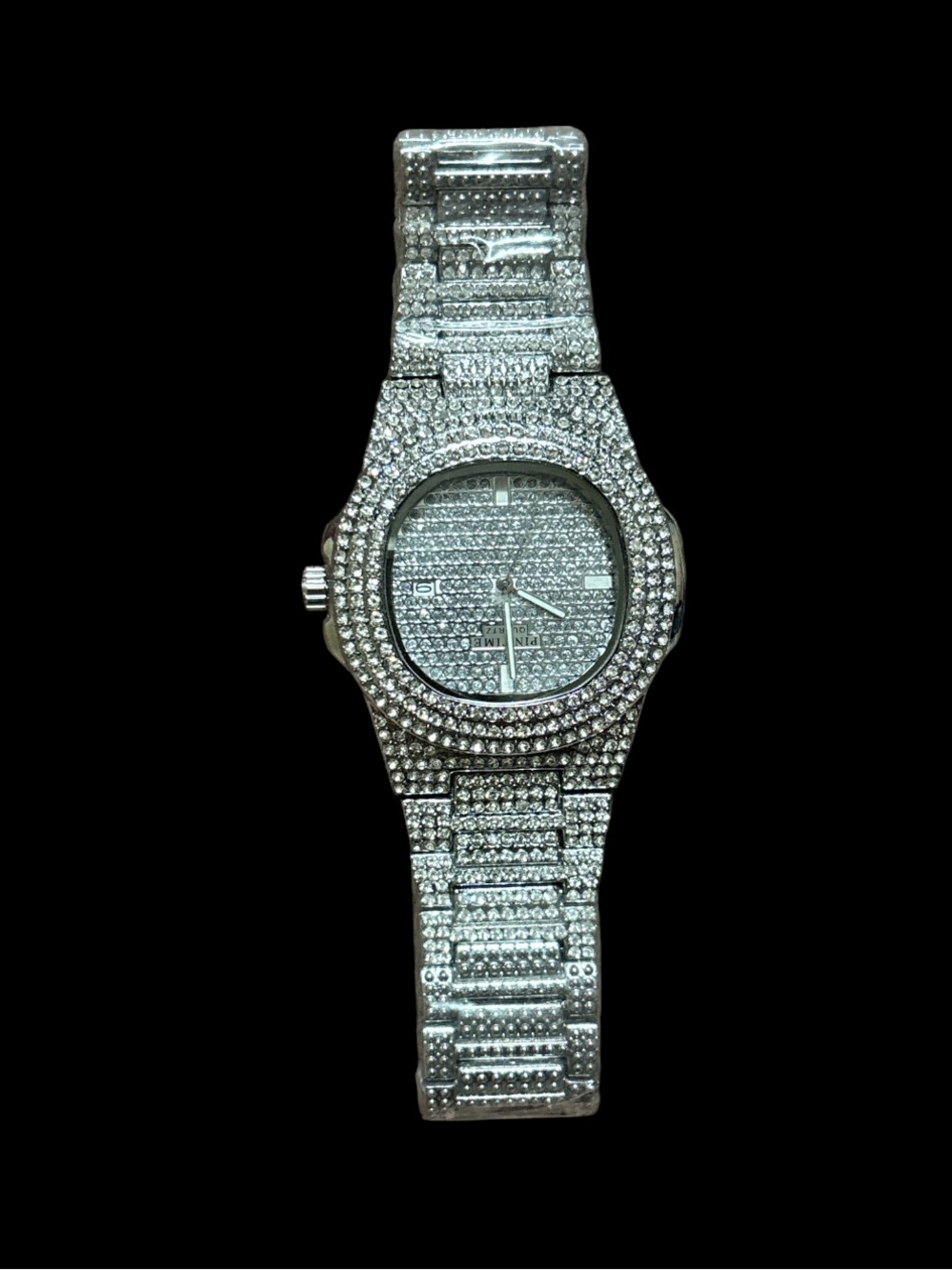 Silver Crystal-Embellished Women's Watch
